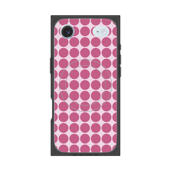 プレミアムスクエアケース with MagSafe［ Big Dot - Pink ］