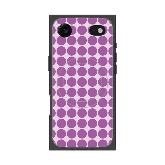 プレミアムスクエアケース with MagSafe［ Big Dot - Purple ］