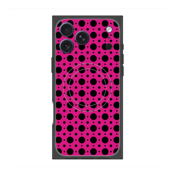 プレミアムスクエアケース with MagSafe［ Shower Dot - Pink ］