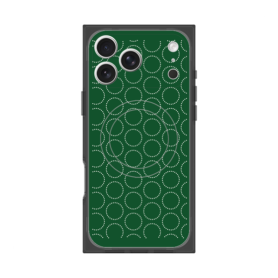 プレミアムスクエアケース with MagSafe［ Dot Circle - Green ］