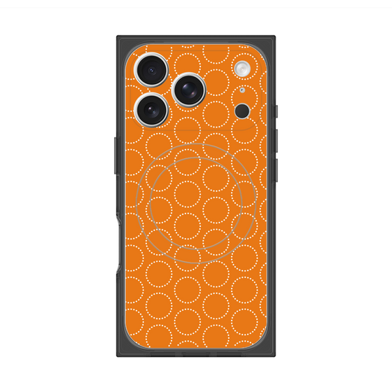 プレミアムスクエアケース with MagSafe［ Dot Circle - Orange ］