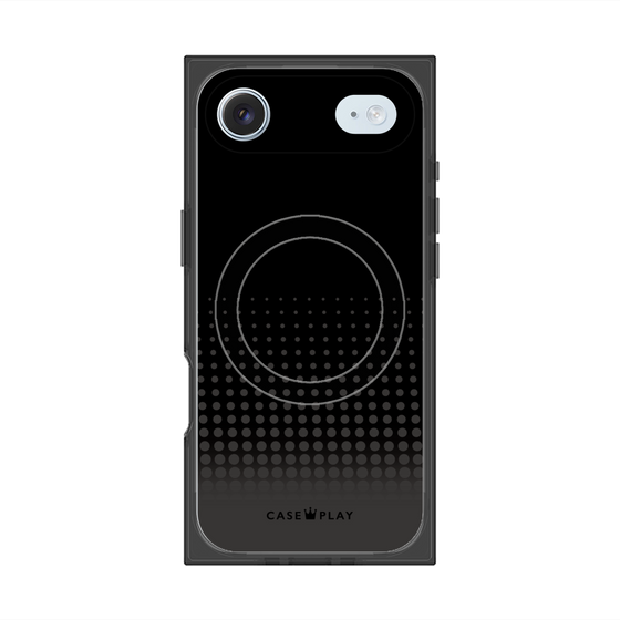 プレミアムスクエアケース with MagSafe［ Dot Gradation - Black ］