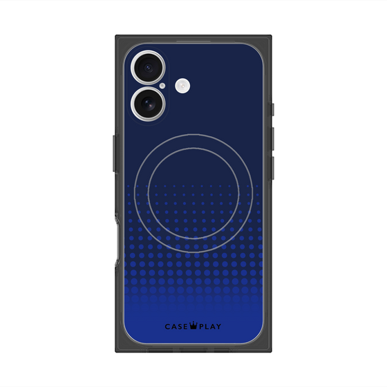 プレミアムスクエアケース with MagSafe［ Dot Gradation - Blue ］