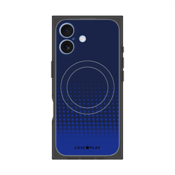 プレミアムスクエアケース with MagSafe［ Dot Gradation - Blue ］