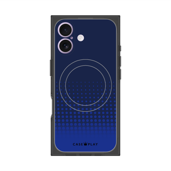 プレミアムスクエアケース with MagSafe［ Dot Gradation - Blue ］