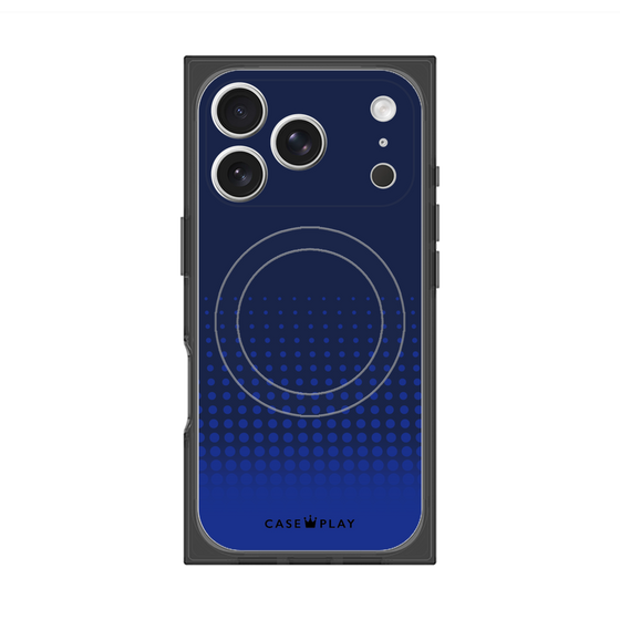 プレミアムスクエアケース with MagSafe［ Dot Gradation - Blue ］