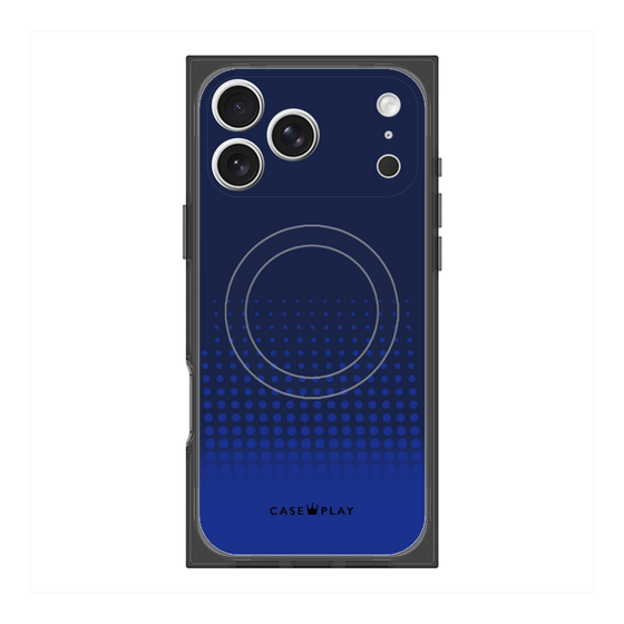 プレミアムスクエアケース with MagSafe［ Dot Gradation - Blue ］