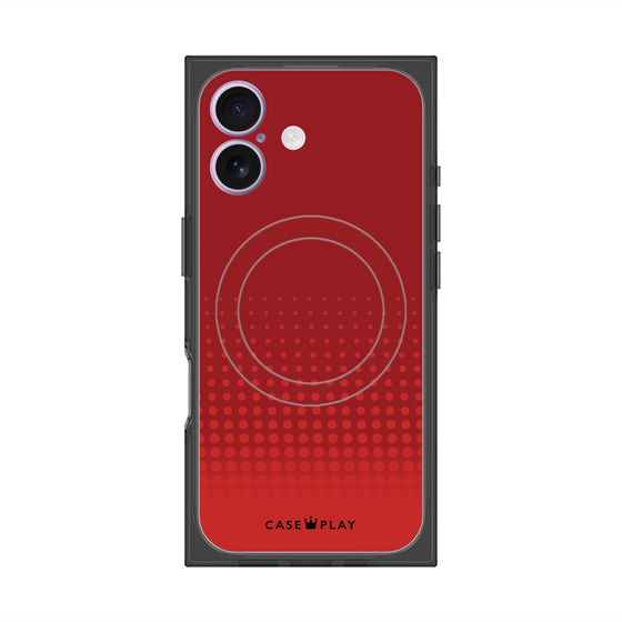 プレミアムスクエアケース with MagSafe［ Dot Gradation - Red ］