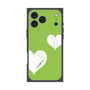 プレミアムスクエアケース with MagSafe［ Two Hearts - Green ］