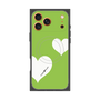プレミアムスクエアケース with MagSafe［ Two Hearts - Green ］