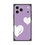 プレミアムスクエアケース with MagSafe［ Two Hearts - Purple ］
