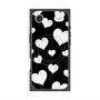 プレミアムスクエアケース with MagSafe［ Dot Hearts - Black ］