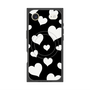 プレミアムスクエアケース with MagSafe［ Dot Hearts - Black ］