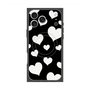 プレミアムスクエアケース with MagSafe［ Dot Hearts - Black ］