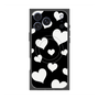 プレミアムスクエアケース with MagSafe［ Dot Hearts - Black ］