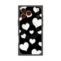 プレミアムスクエアケース with MagSafe［ Dot Hearts - Black ］
