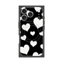 プレミアムスクエアケース with MagSafe［ Dot Hearts - Black ］