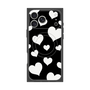 プレミアムスクエアケース with MagSafe［ Dot Hearts - Black ］