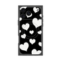 プレミアムスクエアケース with MagSafe［ Dot Hearts - Black ］