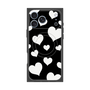 プレミアムスクエアケース with MagSafe［ Dot Hearts - Black ］