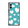 プレミアムスクエアケース with MagSafe［ Dot Hearts - Blue ］