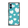 プレミアムスクエアケース with MagSafe［ Dot Hearts - Blue ］