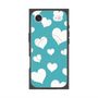 プレミアムスクエアケース with MagSafe［ Dot Hearts - Blue ］