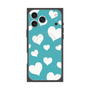 プレミアムスクエアケース with MagSafe［ Dot Hearts - Blue ］