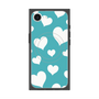 プレミアムスクエアケース with MagSafe［ Dot Hearts - Blue ］