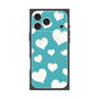 プレミアムスクエアケース with MagSafe［ Dot Hearts - Blue ］