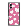 プレミアムスクエアケース with MagSafe［ Dot Hearts - Pink ］