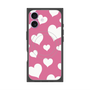 プレミアムスクエアケース with MagSafe［ Dot Hearts - Pink ］
