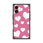 プレミアムスクエアケース with MagSafe［ Dot Hearts - Pink ］