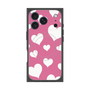 プレミアムスクエアケース with MagSafe［ Dot Hearts - Pink ］
