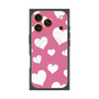 プレミアムスクエアケース with MagSafe［ Dot Hearts - Pink ］