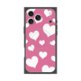 プレミアムスクエアケース with MagSafe［ Dot Hearts - Pink ］