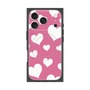 プレミアムスクエアケース with MagSafe［ Dot Hearts - Pink ］