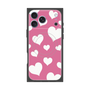 プレミアムスクエアケース with MagSafe［ Dot Hearts - Pink ］
