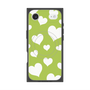 プレミアムスクエアケース with MagSafe［ Dot Hearts - Green ］