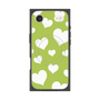 プレミアムスクエアケース with MagSafe［ Dot Hearts - Green ］