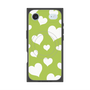 プレミアムスクエアケース with MagSafe［ Dot Hearts - Green ］