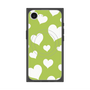 プレミアムスクエアケース with MagSafe［ Dot Hearts - Green ］