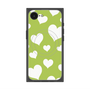 プレミアムスクエアケース with MagSafe［ Dot Hearts - Green ］