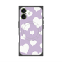 プレミアムスクエアケース with MagSafe［ Dot Hearts - Purple ］