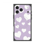 プレミアムスクエアケース with MagSafe［ Dot Hearts - Purple ］
