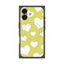 プレミアムスクエアケース with MagSafe［ Dot Hearts - Yellow ］