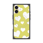 プレミアムスクエアケース with MagSafe［ Dot Hearts - Yellow ］
