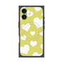 プレミアムスクエアケース with MagSafe［ Dot Hearts - Yellow ］