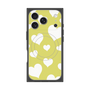 プレミアムスクエアケース with MagSafe［ Dot Hearts - Yellow ］