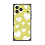 プレミアムスクエアケース with MagSafe［ Dot Hearts - Yellow ］